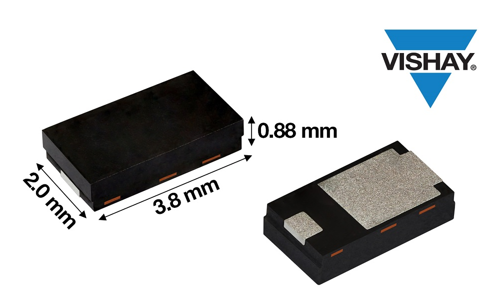 Vishay推出首款采用Power DFN系列DFN3820A封装的200 V FRED Pt Ultrafast整流器